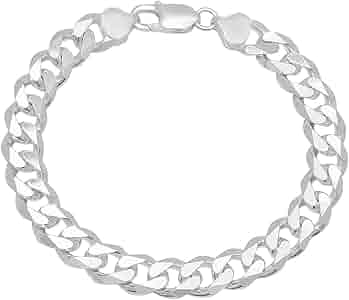 Amazon.com: ARGENTO REALE Sterling Silver 925 Solid Curb
